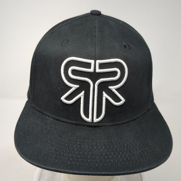 RuRoc Snapback Hat Black One Size Adjustable Embroidered Logo Outdoor - Picture 2 of 9